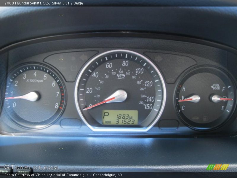 Silver Blue / Beige 2008 Hyundai Sonata GLS