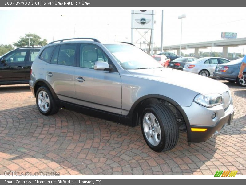 Silver Grey Metallic / Grey 2007 BMW X3 3.0si
