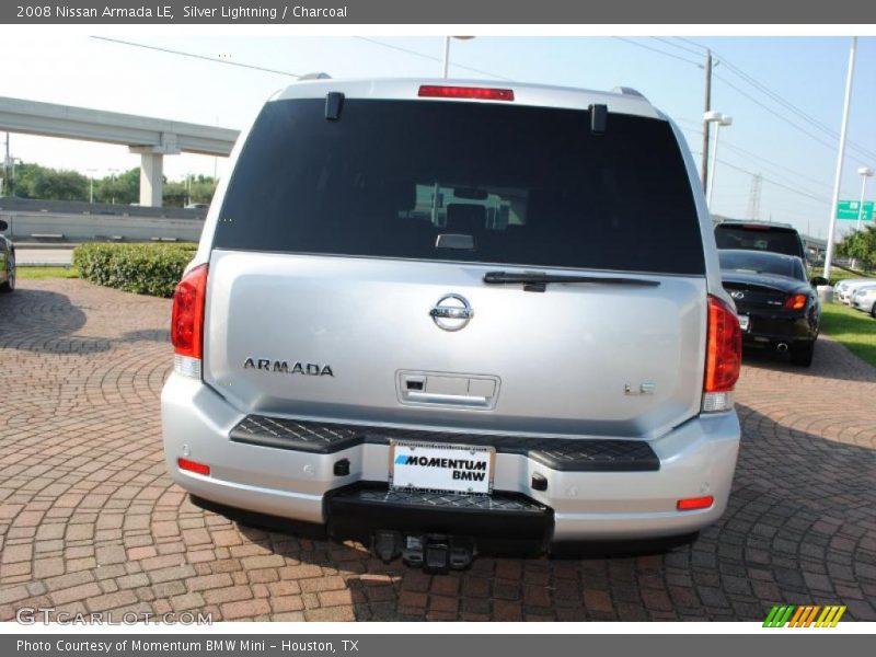 Silver Lightning / Charcoal 2008 Nissan Armada LE