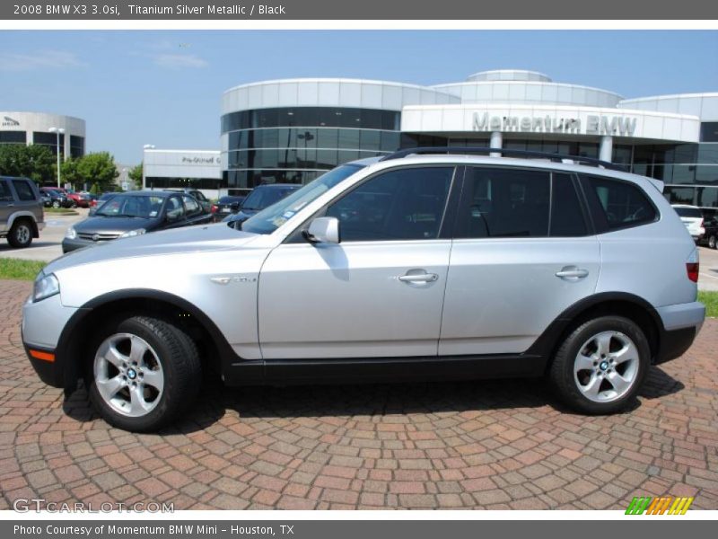 Titanium Silver Metallic / Black 2008 BMW X3 3.0si