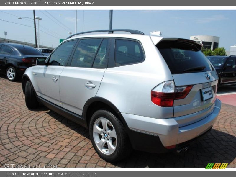 Titanium Silver Metallic / Black 2008 BMW X3 3.0si