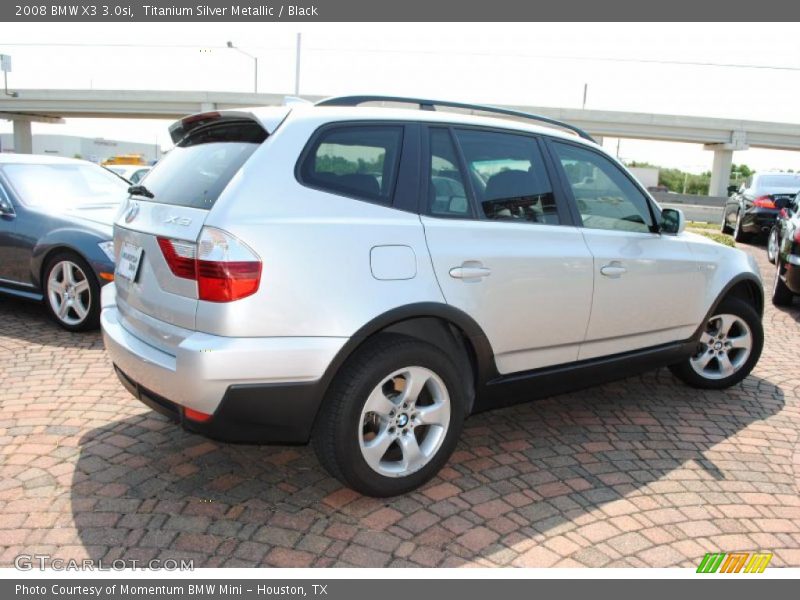 Titanium Silver Metallic / Black 2008 BMW X3 3.0si