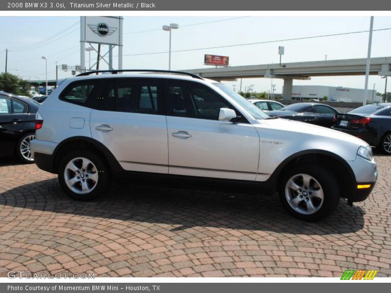 Titanium Silver Metallic / Black 2008 BMW X3 3.0si