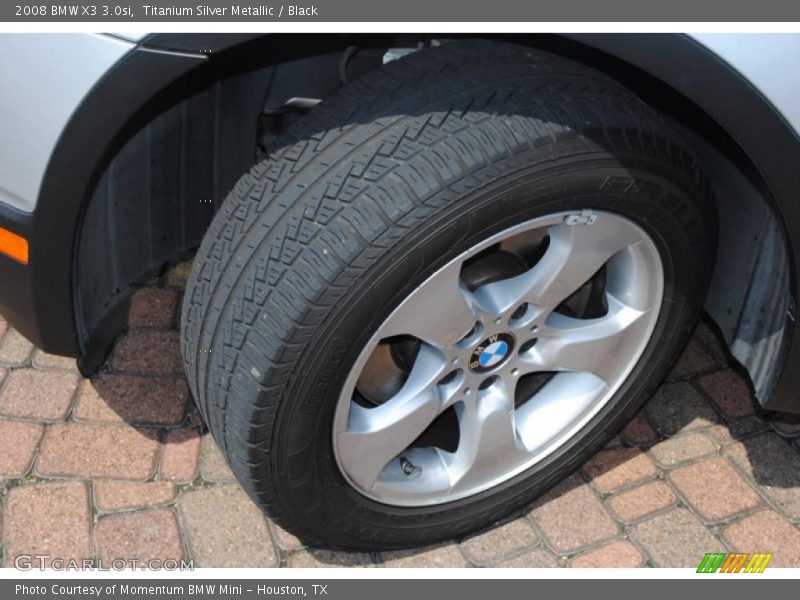 Titanium Silver Metallic / Black 2008 BMW X3 3.0si