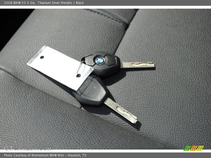 Titanium Silver Metallic / Black 2008 BMW X3 3.0si