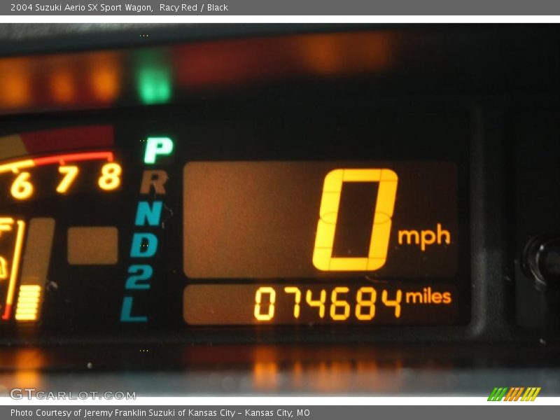 Racy Red / Black 2004 Suzuki Aerio SX Sport Wagon