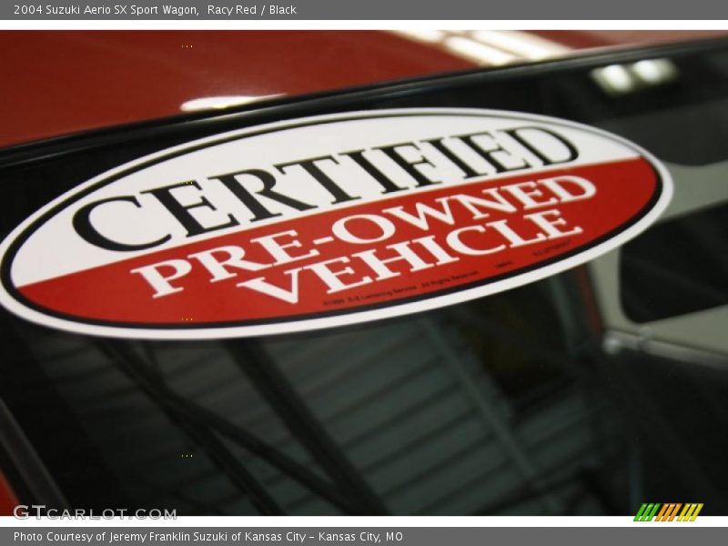 Racy Red / Black 2004 Suzuki Aerio SX Sport Wagon