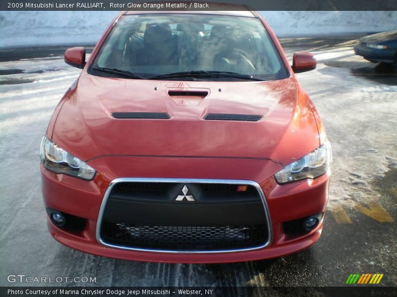 Rotor Glow Orange Metallic / Black 2009 Mitsubishi Lancer RALLIART