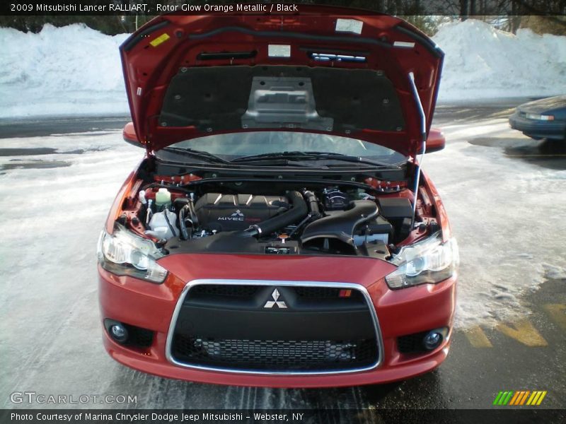 Rotor Glow Orange Metallic / Black 2009 Mitsubishi Lancer RALLIART