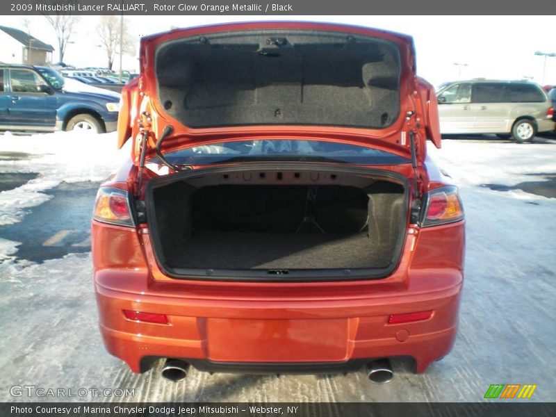 Rotor Glow Orange Metallic / Black 2009 Mitsubishi Lancer RALLIART