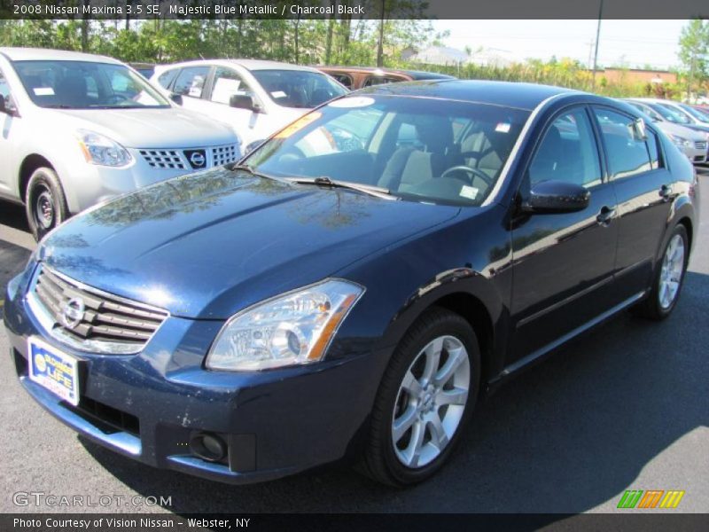 Majestic Blue Metallic / Charcoal Black 2008 Nissan Maxima 3.5 SE