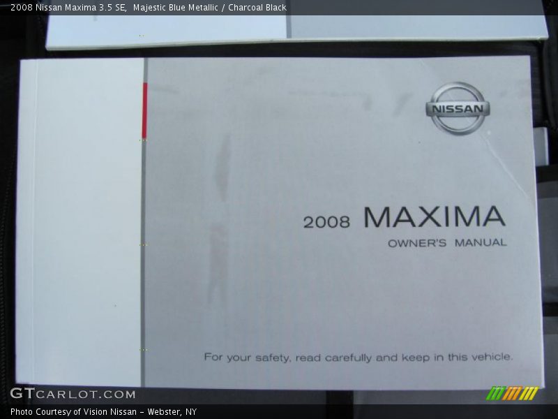 Majestic Blue Metallic / Charcoal Black 2008 Nissan Maxima 3.5 SE