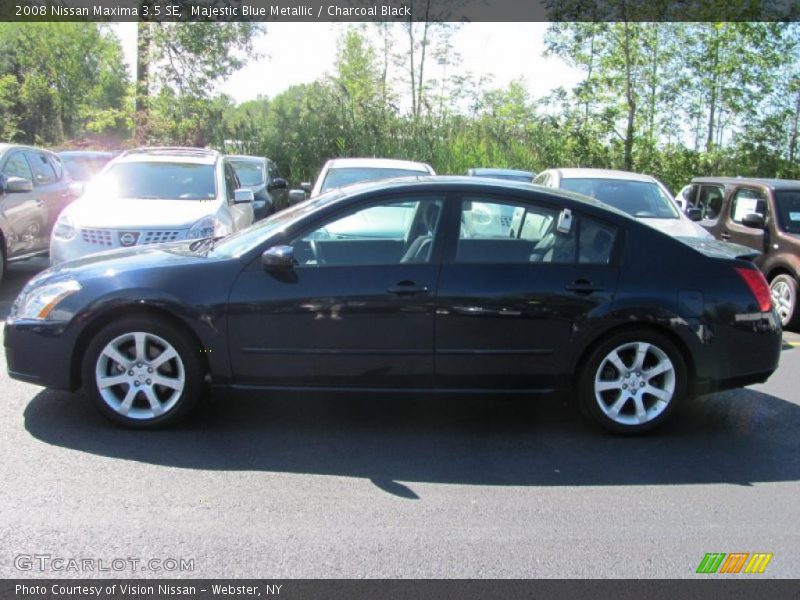 Majestic Blue Metallic / Charcoal Black 2008 Nissan Maxima 3.5 SE