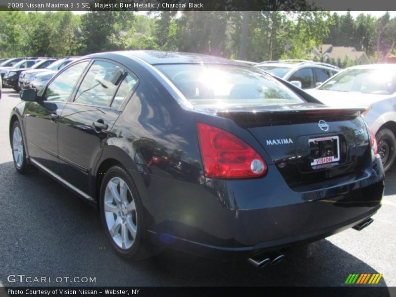 Majestic Blue Metallic / Charcoal Black 2008 Nissan Maxima 3.5 SE