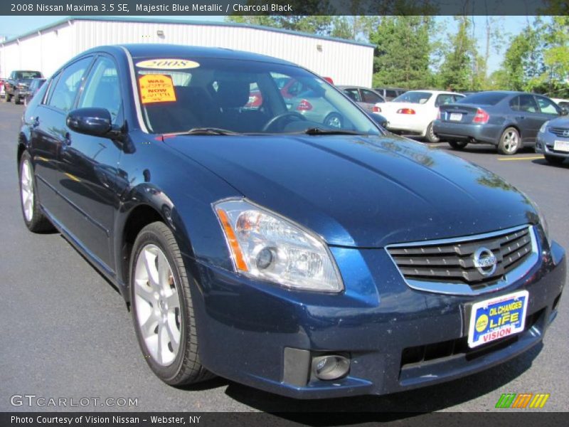 Majestic Blue Metallic / Charcoal Black 2008 Nissan Maxima 3.5 SE