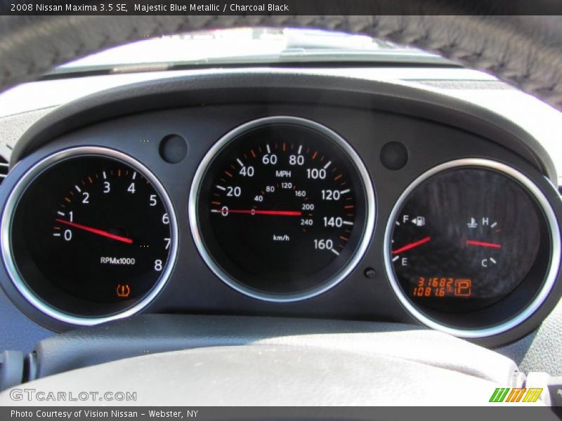 Majestic Blue Metallic / Charcoal Black 2008 Nissan Maxima 3.5 SE