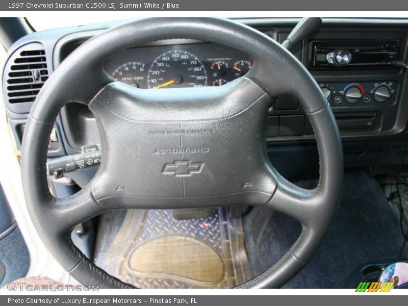 Summit White / Blue 1997 Chevrolet Suburban C1500 LS