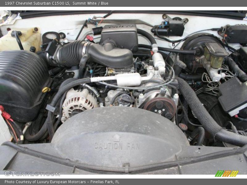 Summit White / Blue 1997 Chevrolet Suburban C1500 LS