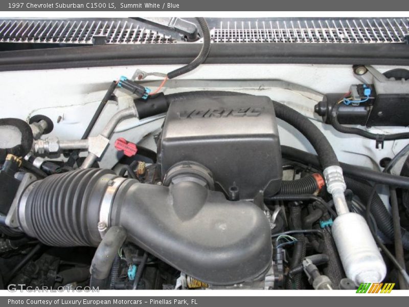 Summit White / Blue 1997 Chevrolet Suburban C1500 LS