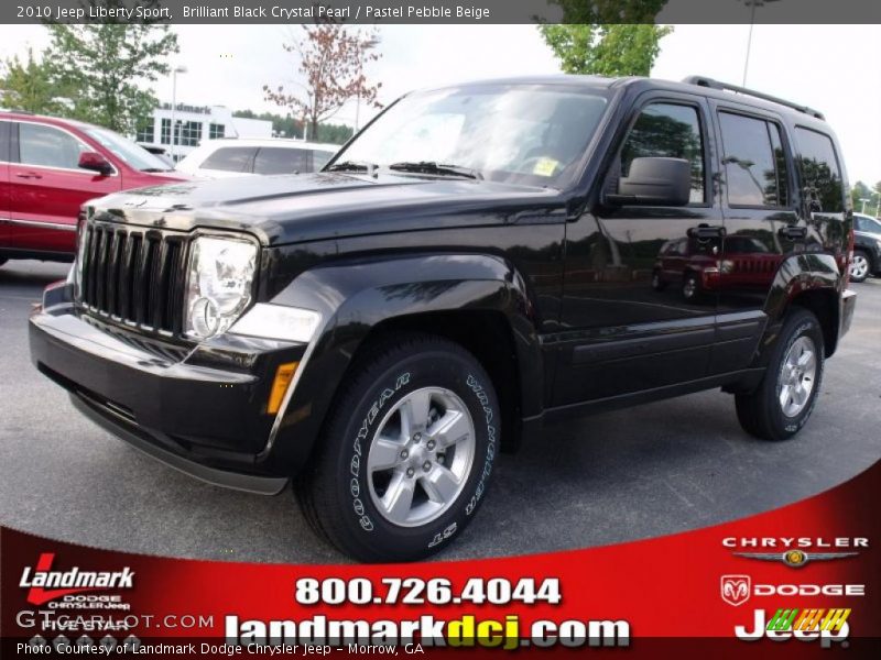 Brilliant Black Crystal Pearl / Pastel Pebble Beige 2010 Jeep Liberty Sport