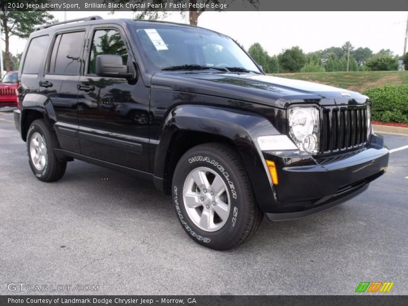 Brilliant Black Crystal Pearl / Pastel Pebble Beige 2010 Jeep Liberty Sport
