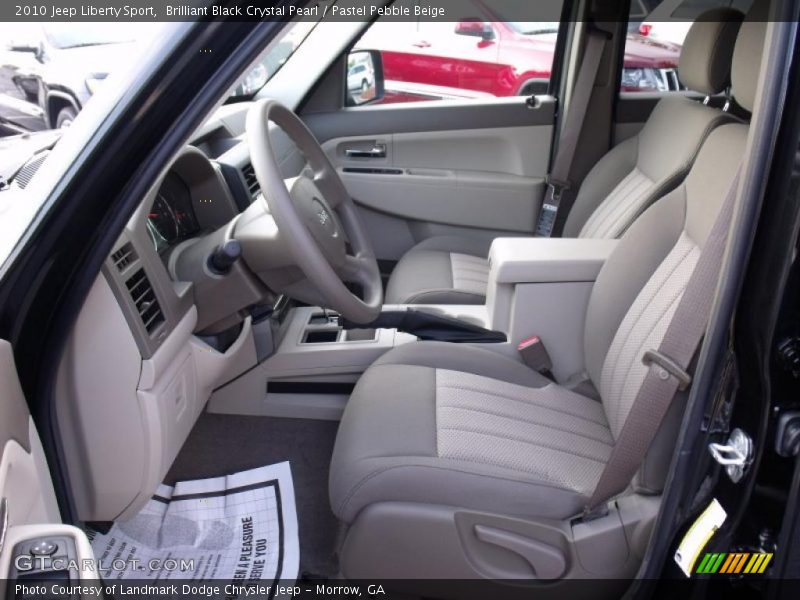 Brilliant Black Crystal Pearl / Pastel Pebble Beige 2010 Jeep Liberty Sport