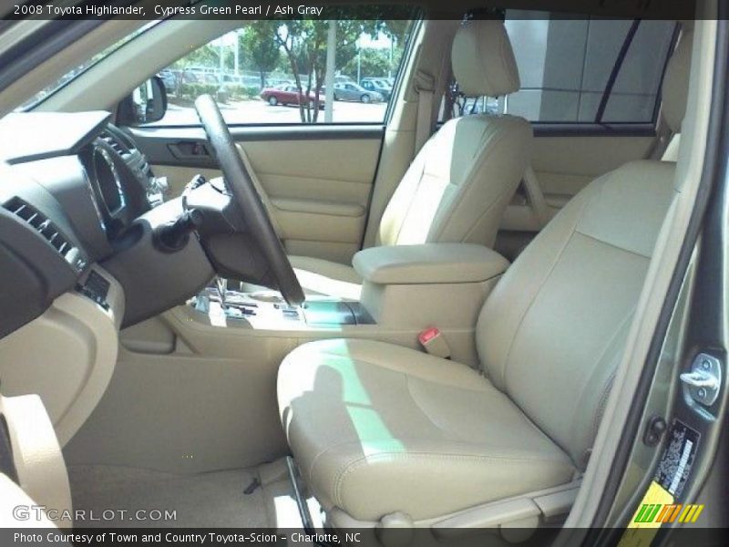 Cypress Green Pearl / Ash Gray 2008 Toyota Highlander