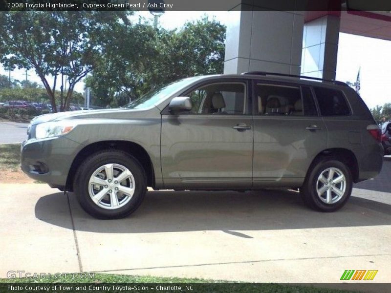 Cypress Green Pearl / Ash Gray 2008 Toyota Highlander