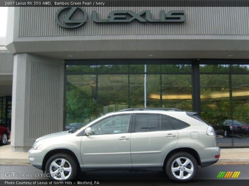 Bamboo Green Pearl / Ivory 2007 Lexus RX 350 AWD