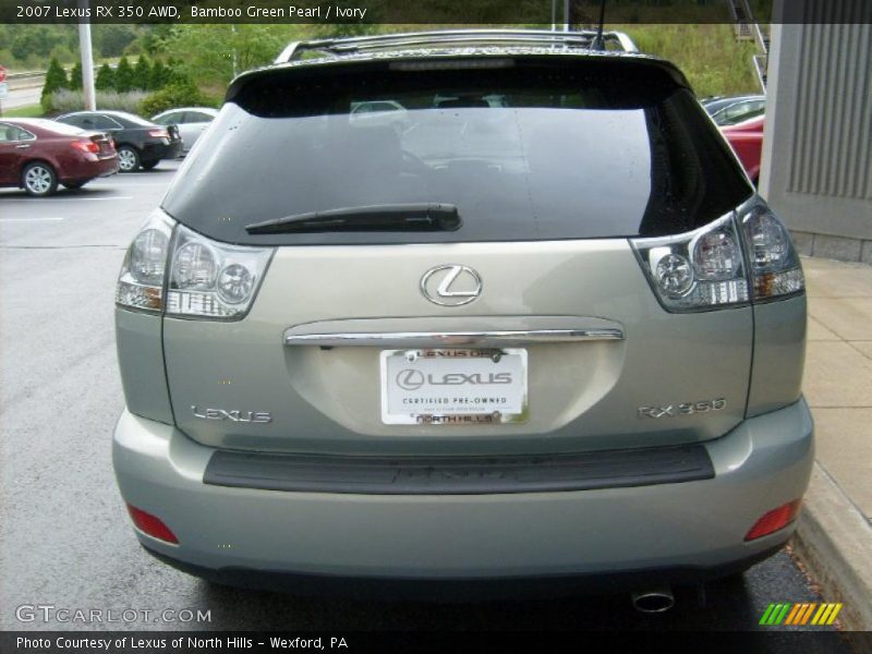 Bamboo Green Pearl / Ivory 2007 Lexus RX 350 AWD