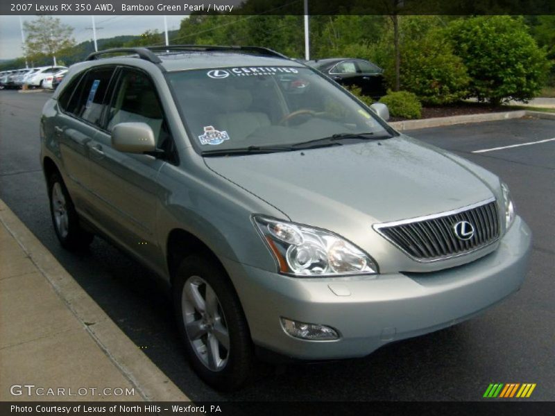 Bamboo Green Pearl / Ivory 2007 Lexus RX 350 AWD