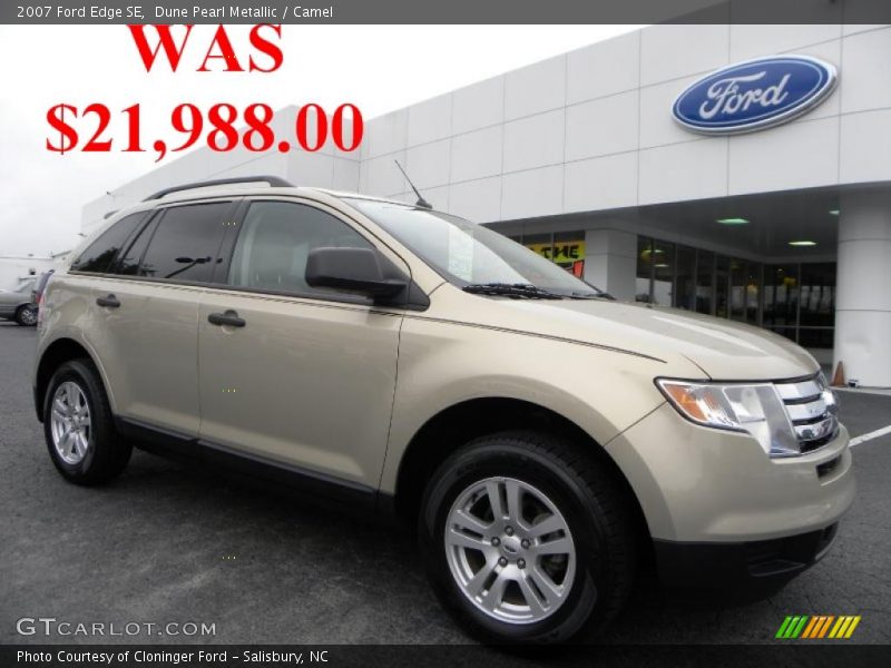 Dune Pearl Metallic / Camel 2007 Ford Edge SE