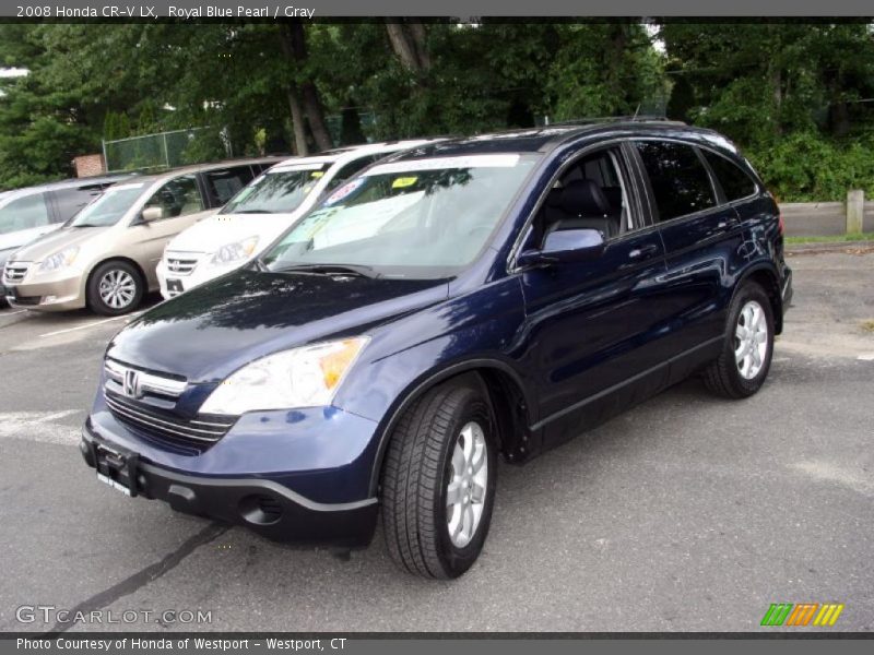 Royal Blue Pearl / Gray 2008 Honda CR-V LX