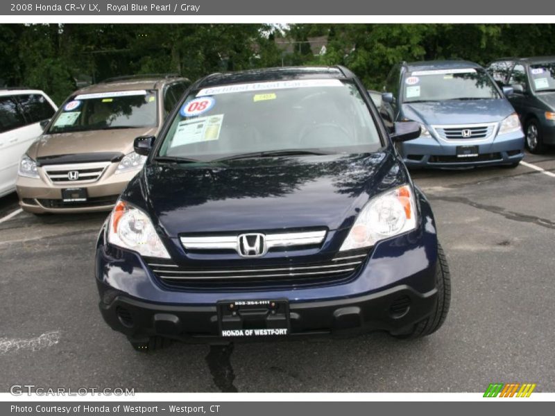 Royal Blue Pearl / Gray 2008 Honda CR-V LX