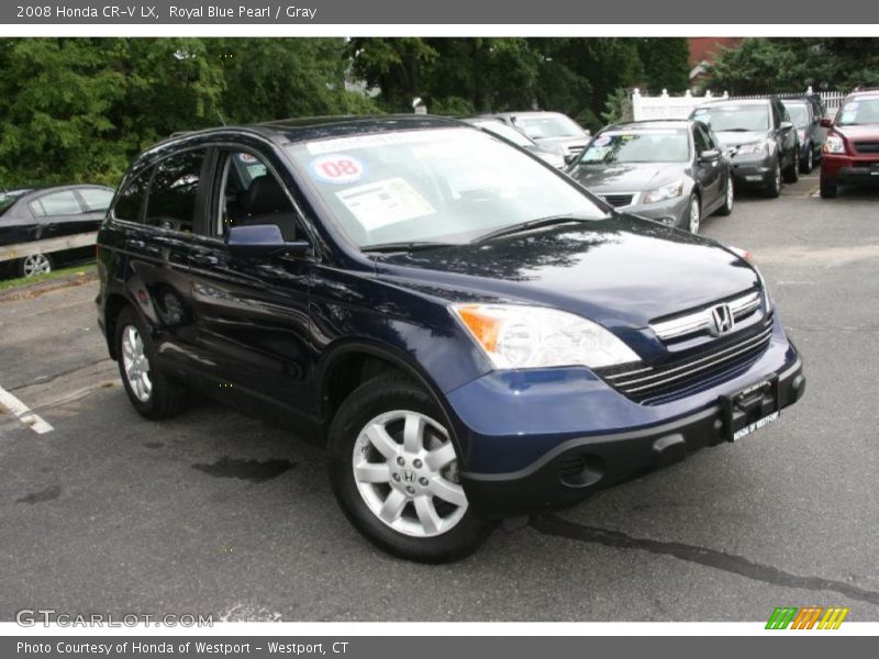 Royal Blue Pearl / Gray 2008 Honda CR-V LX