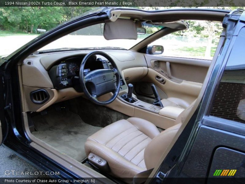 Black Emerald Pearl Metallic / Beige 1994 Nissan 300ZX Turbo Coupe
