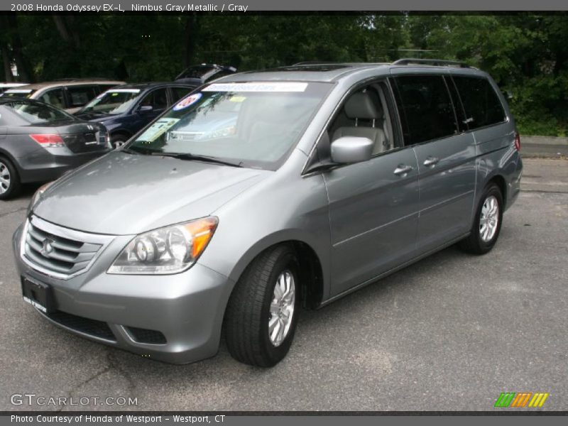 Nimbus Gray Metallic / Gray 2008 Honda Odyssey EX-L