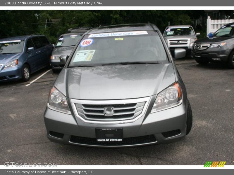 Nimbus Gray Metallic / Gray 2008 Honda Odyssey EX-L