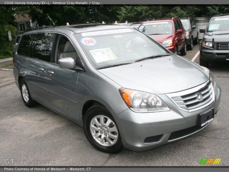 Nimbus Gray Metallic / Gray 2008 Honda Odyssey EX-L