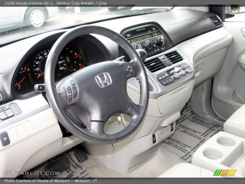 Nimbus Gray Metallic / Gray 2008 Honda Odyssey EX-L