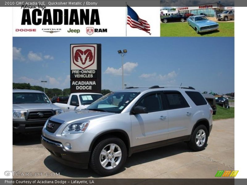 Quicksilver Metallic / Ebony 2010 GMC Acadia SLE