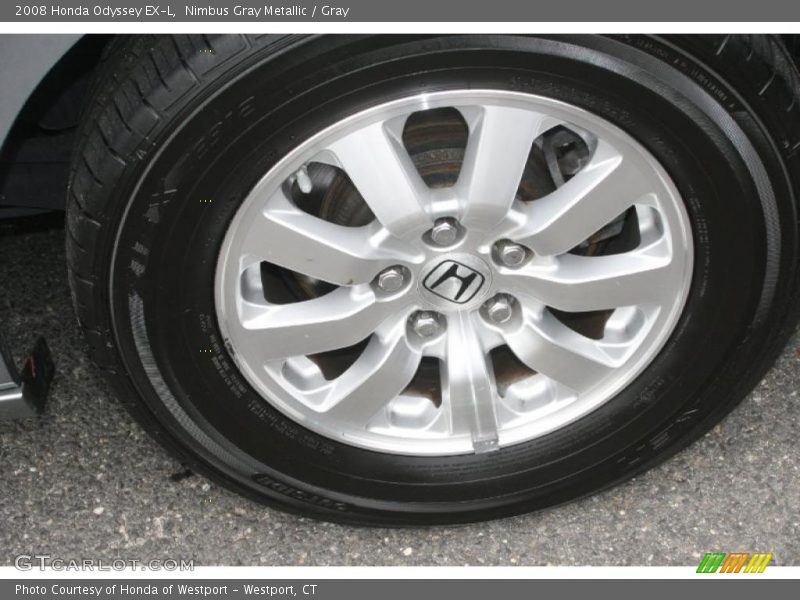 Nimbus Gray Metallic / Gray 2008 Honda Odyssey EX-L