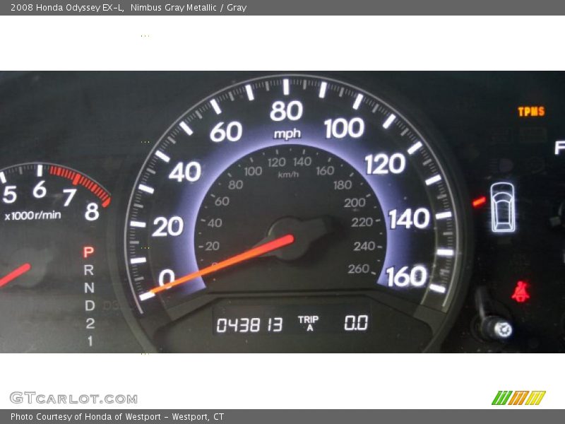 Nimbus Gray Metallic / Gray 2008 Honda Odyssey EX-L