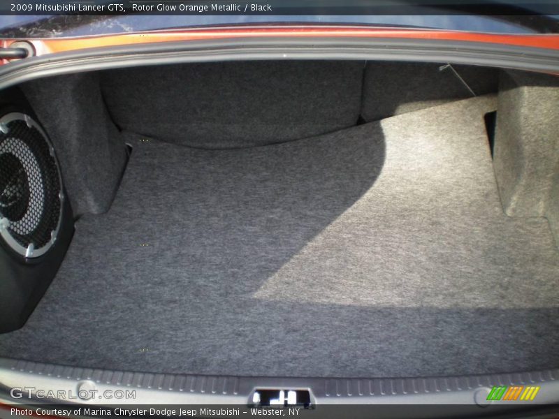 Rotor Glow Orange Metallic / Black 2009 Mitsubishi Lancer GTS