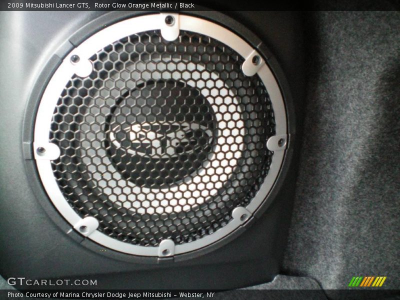 Rotor Glow Orange Metallic / Black 2009 Mitsubishi Lancer GTS