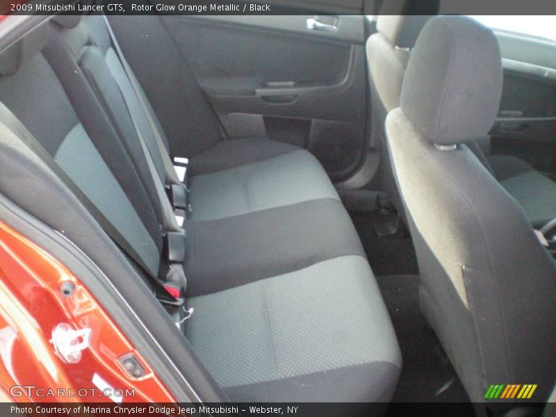 Rotor Glow Orange Metallic / Black 2009 Mitsubishi Lancer GTS
