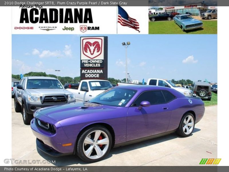 Plum Crazy Purple Pearl / Dark Slate Gray 2010 Dodge Challenger SRT8