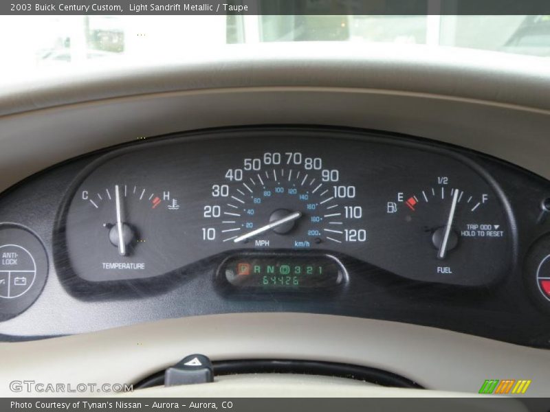 Light Sandrift Metallic / Taupe 2003 Buick Century Custom