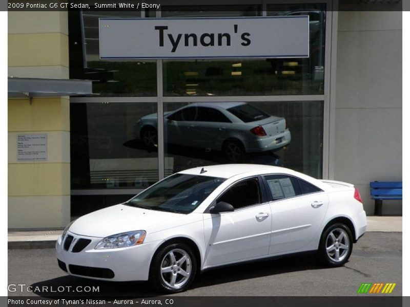 Summit White / Ebony 2009 Pontiac G6 GT Sedan