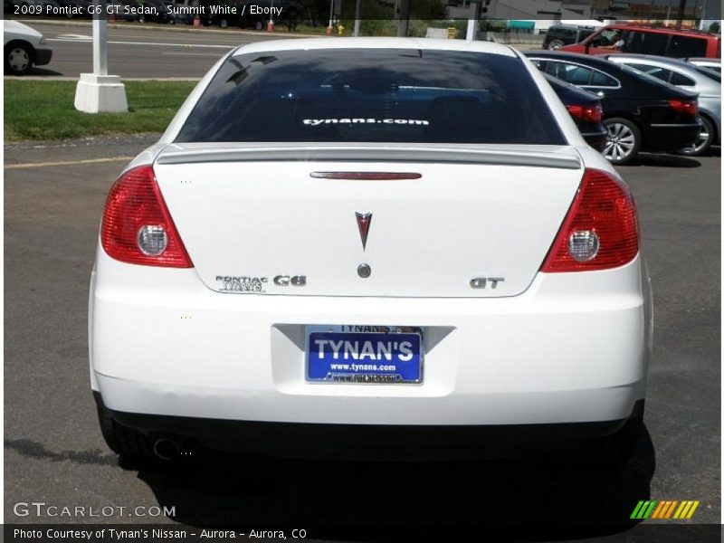 Summit White / Ebony 2009 Pontiac G6 GT Sedan